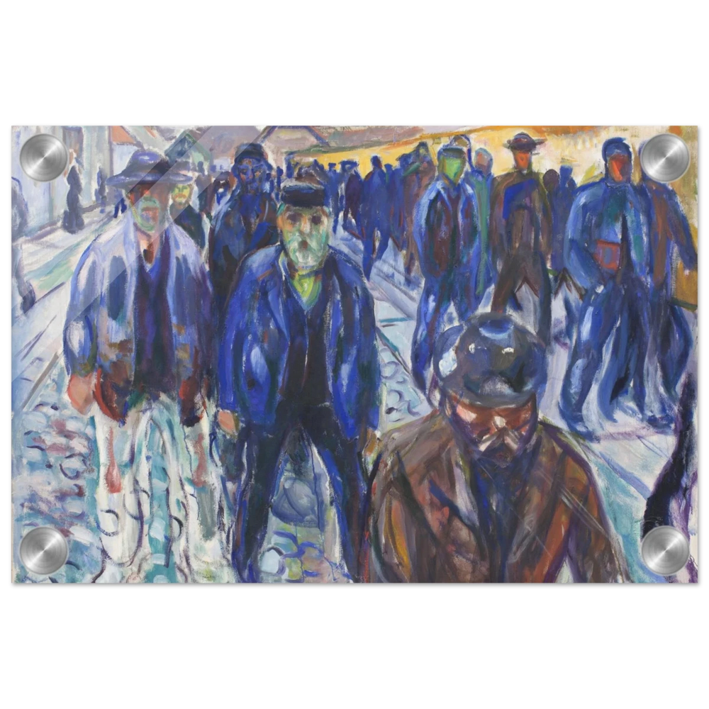 Workers on Their Way Home – Artwork by Edvard Munch| Wall art Print - Acrylic Print - 20x30 cm / 8x12″ - 