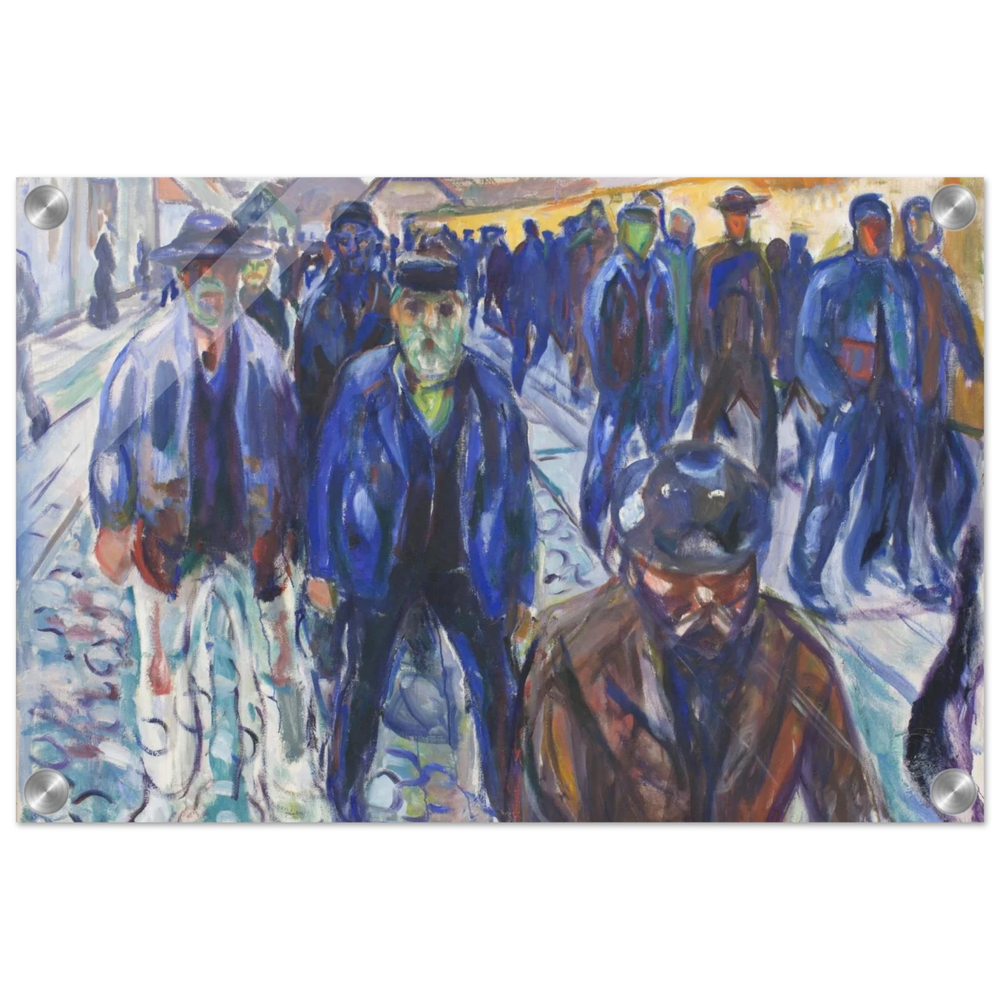 Workers on Their Way Home – Artwork by Edvard Munch| Wall art Print - Acrylic Print - 30x45 cm / 12x18″ - 