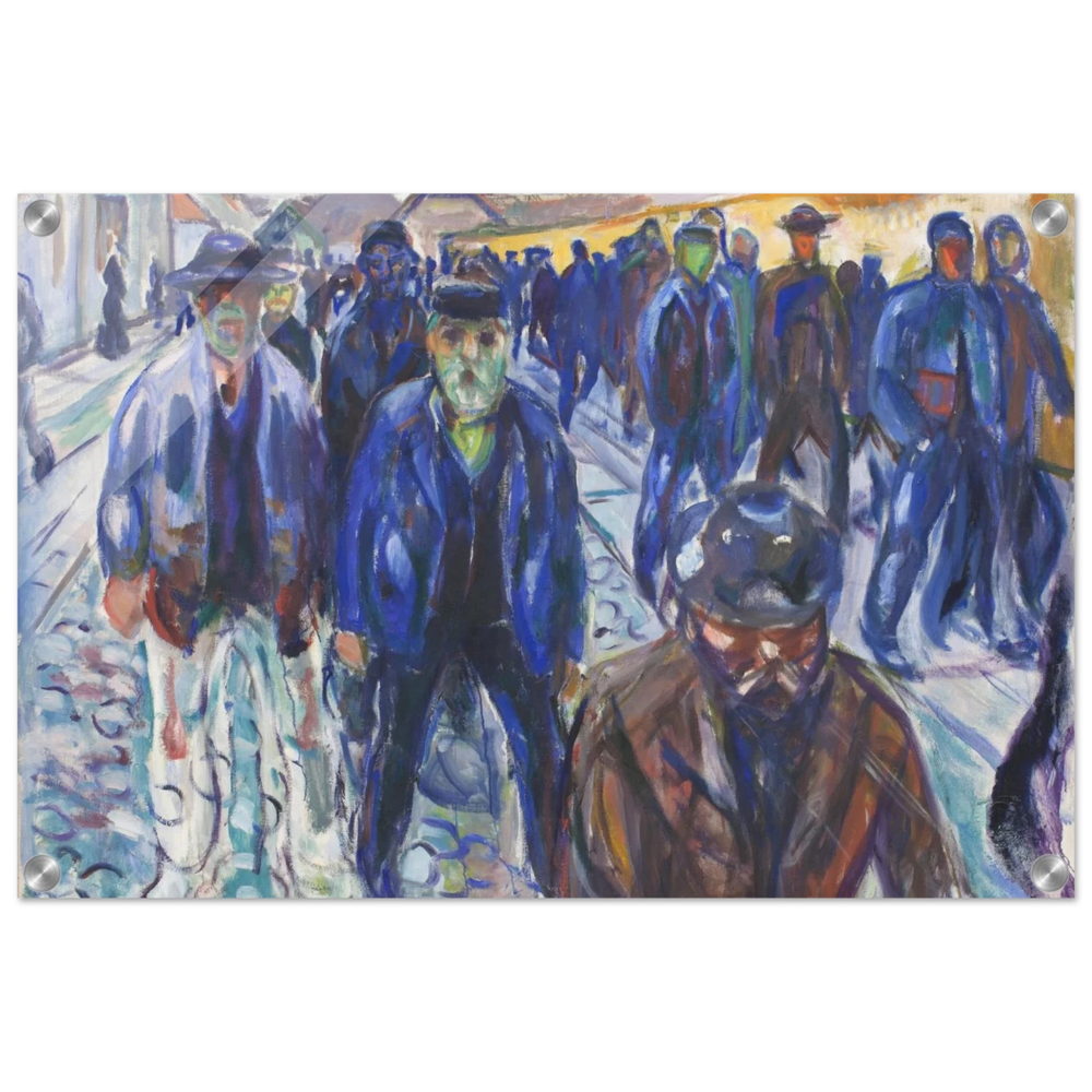 Workers on Their Way Home – Artwork by Edvard Munch| Wall art Print - Acrylic Print - 40x60 cm / 16x24″ - 