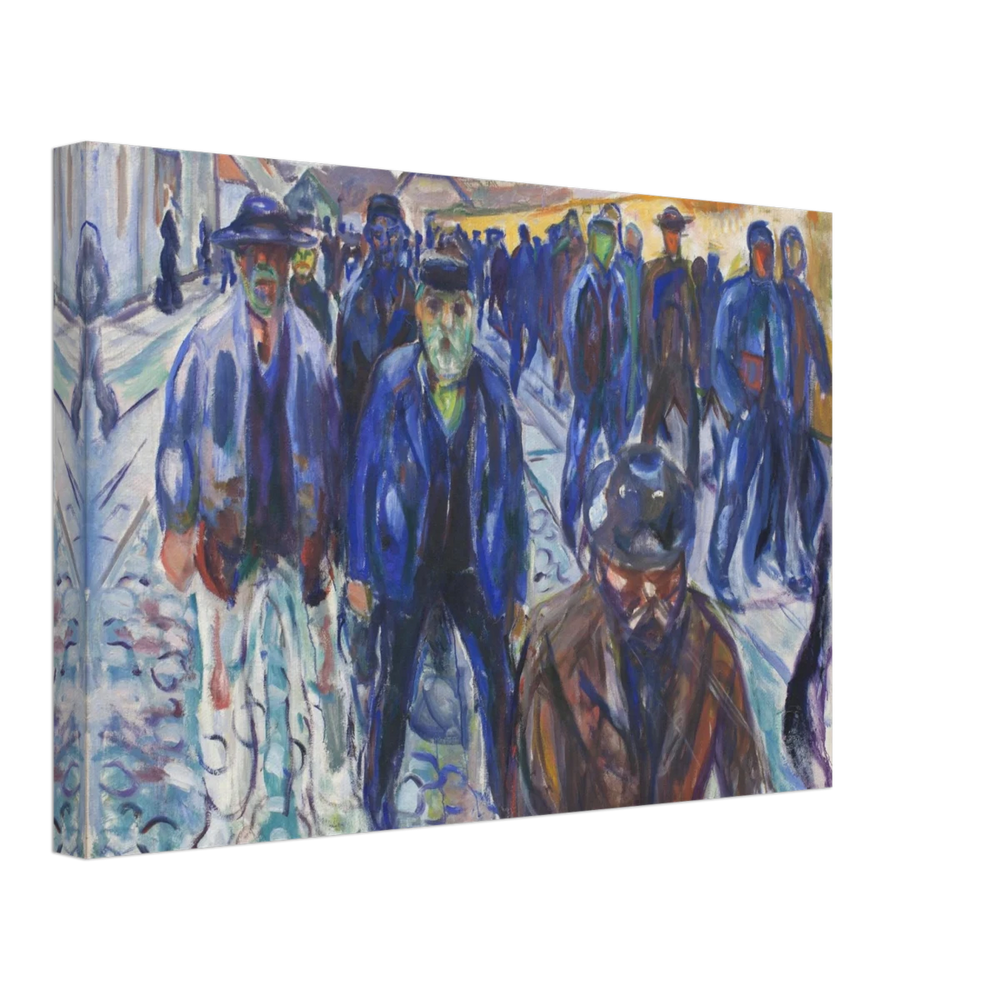 Workers on Their Way Home – Artwork by Edvard Munch| Wall art Print - Canvas - 30x45 cm / 12x18″ - 