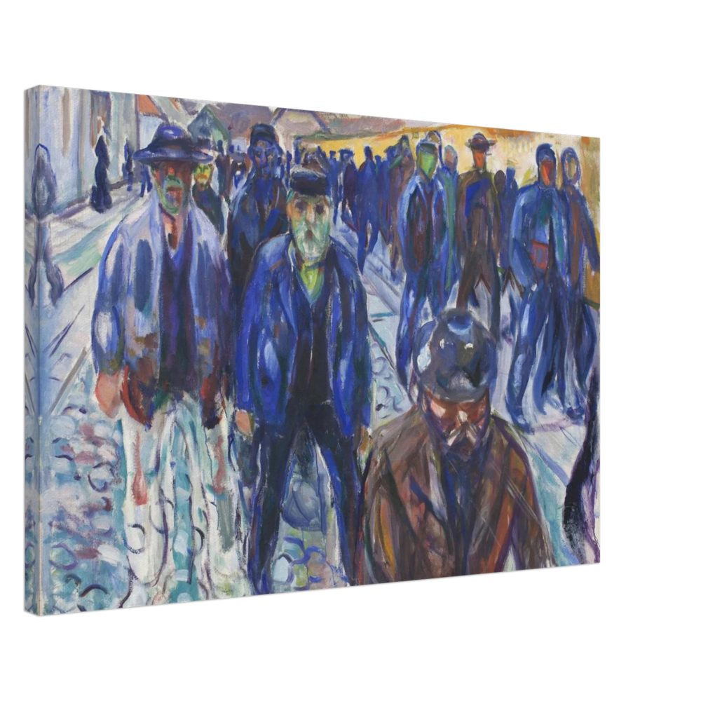 Workers on Their Way Home – Artwork by Edvard Munch| Wall art Print - Canvas - 50x75 cm / 20x30″ - 