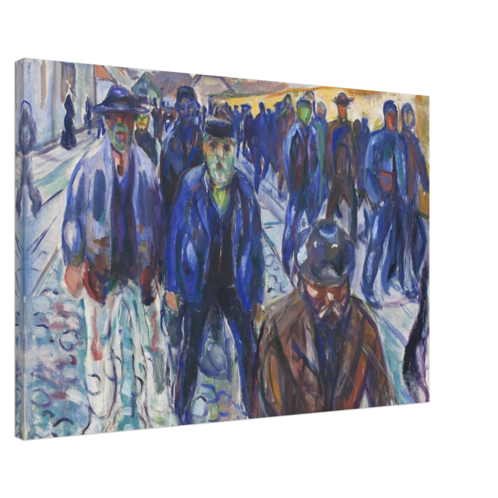 Workers on Their Way Home – Artwork by Edvard Munch| Wall art Print - Canvas - 60x90 cm / 24x36″ - 