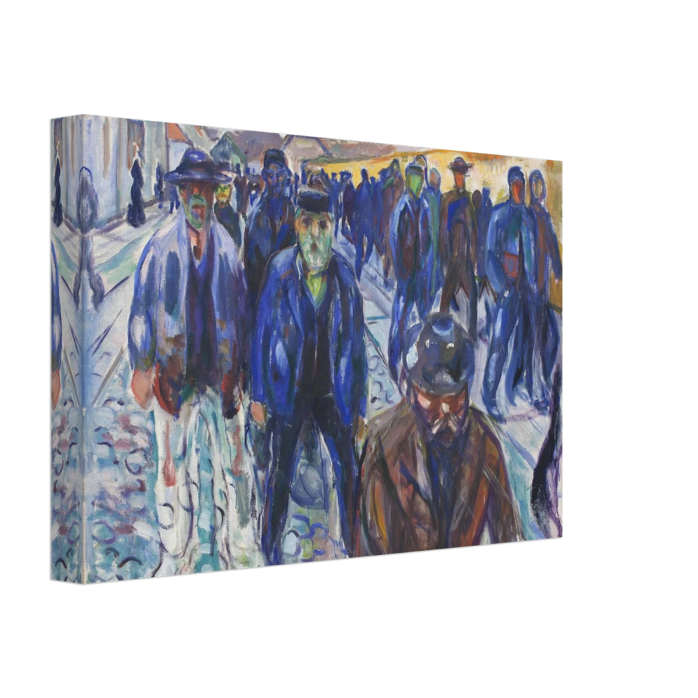 Workers on Their Way Home – Artwork by Edvard Munch| Wall art Print - Canvas - 20x30 cm / 8x12″ - 